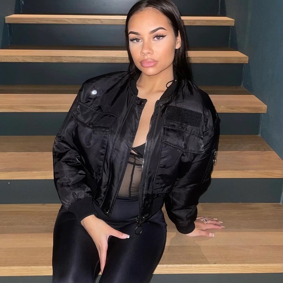 Fashion Nova Tops - CROP BOMBER JACKET